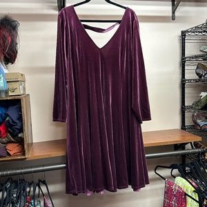 Torrid Pink Mauve Velvet Dress, size 5x NWOT